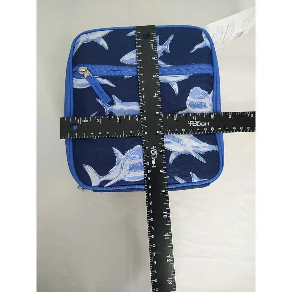 New with Tag Pottery Barn Kids Mackenzie Lunch Box Shark Blue
